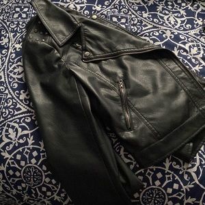 Black Leather Miss London Jacket